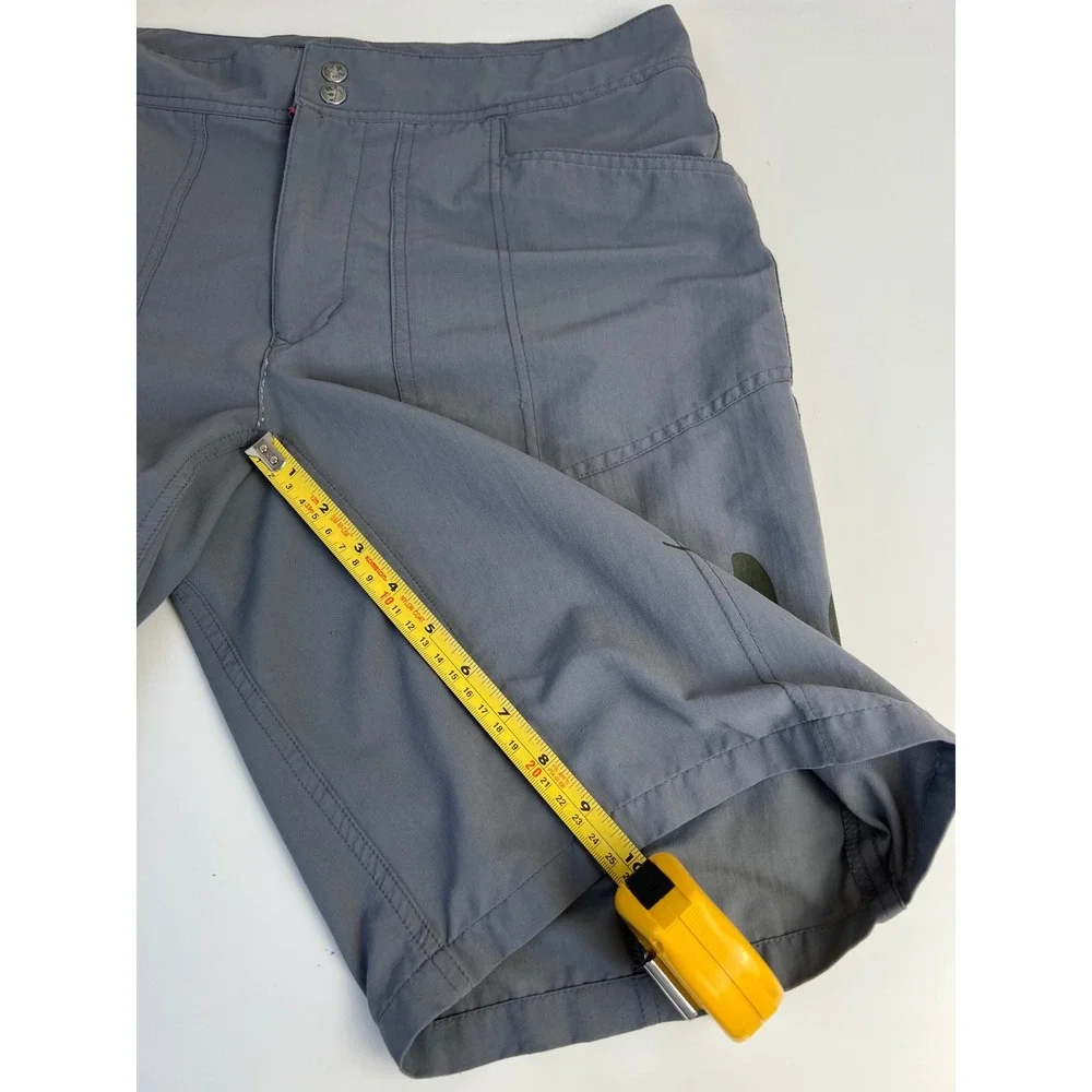 REI Co-op Womens Gray Hiking Shorts Size 12 UPF 50 Quick Dry Outdoor Trail Leaf
